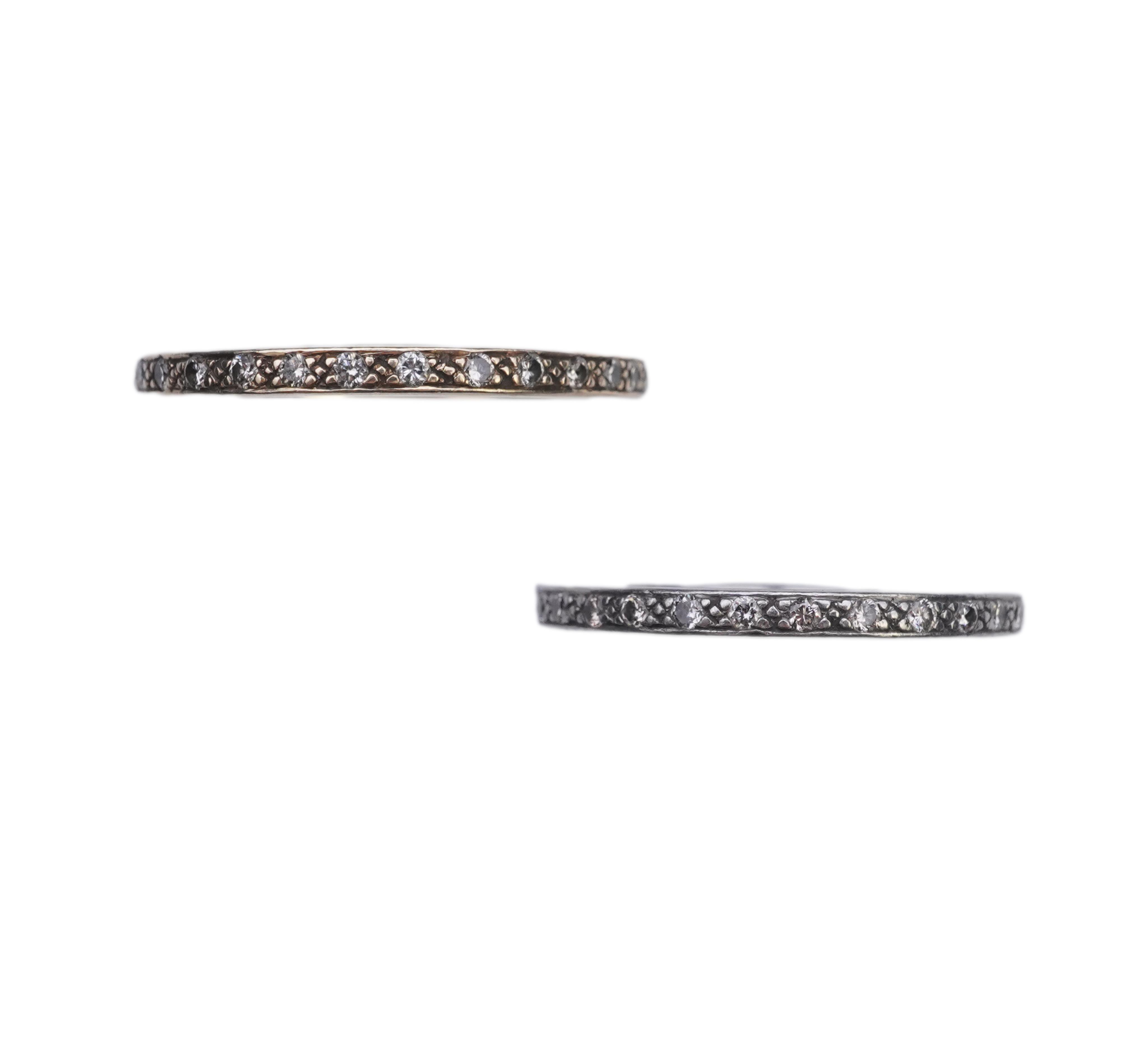 A pair of diamond eternity rings